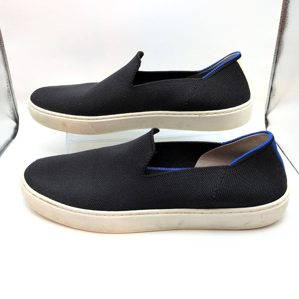 Rothy's The Original Slip On Comfy Knit Classic Sneakers Black Size 10